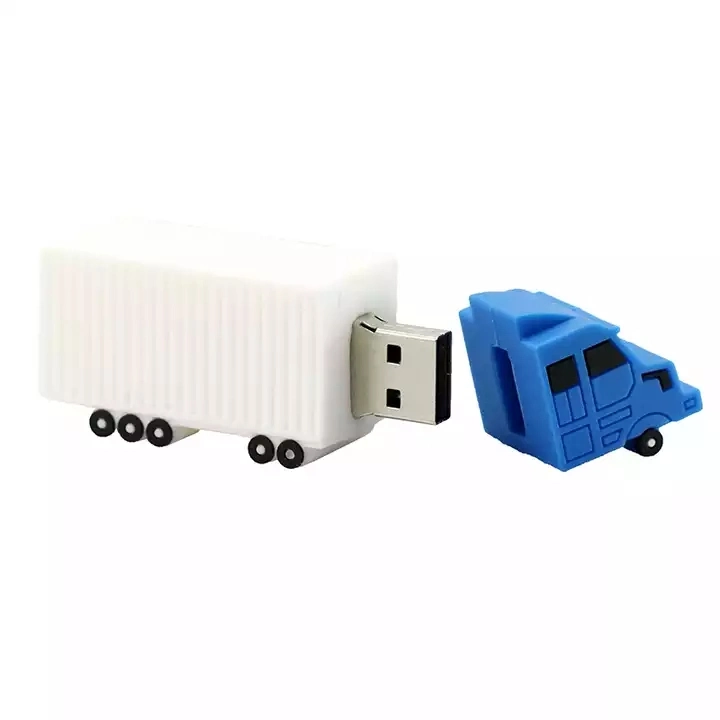 PVC Memory Stick Disk Pen Drive 4GB 64 16 8 256GB Pendrive Truck USB Cartoon Fire Truck USB Flash Drive