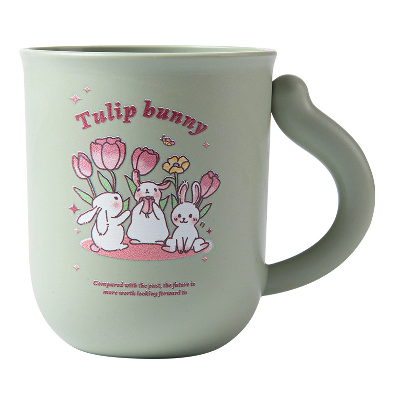 Cartoon Cute Cream Rabbit Kaffee Becher Kreative Zahnbürsten Tasse