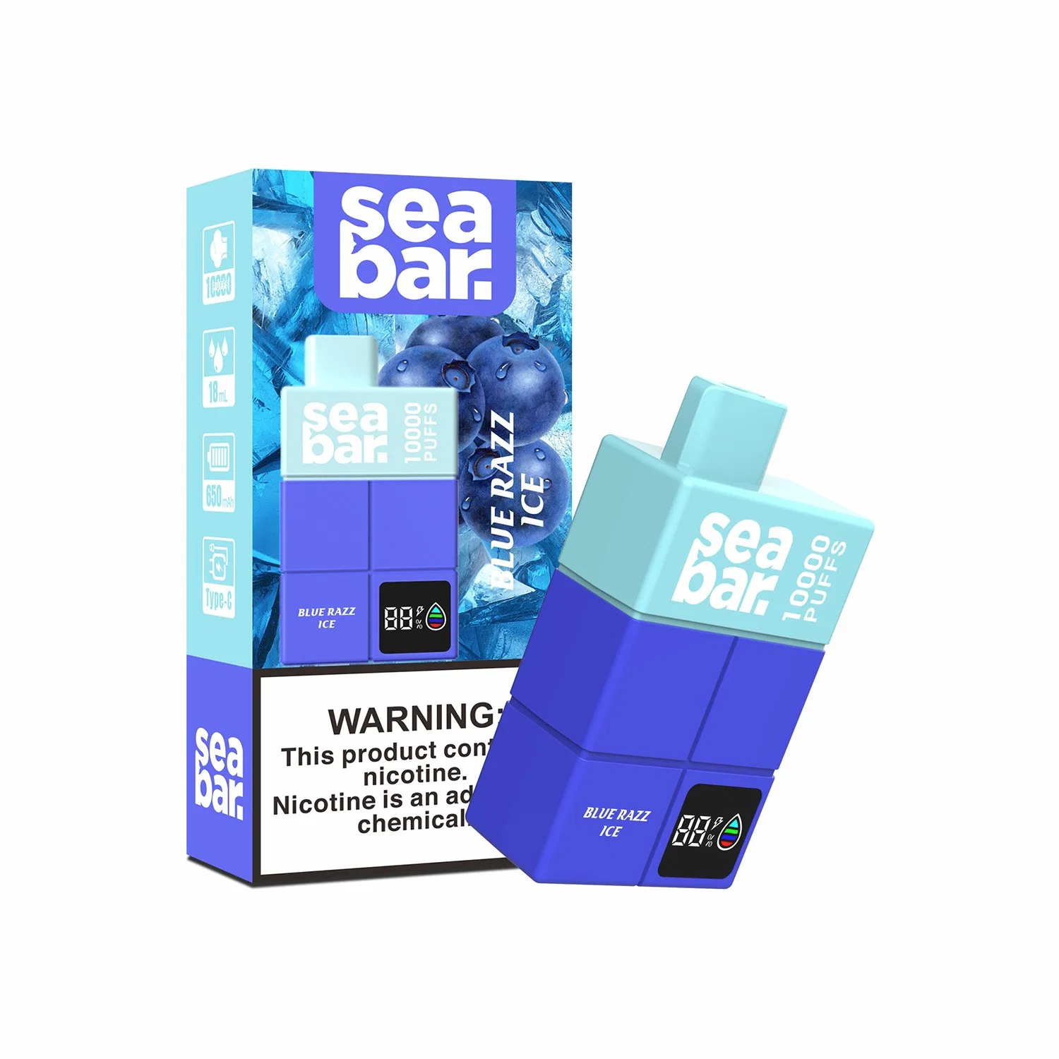Private Label Vape Customized Puff Bar Seabar 500 5000 10000 20000 Puffs White Label Disposable/Chargeable Vape OEM Electronic Cigarette