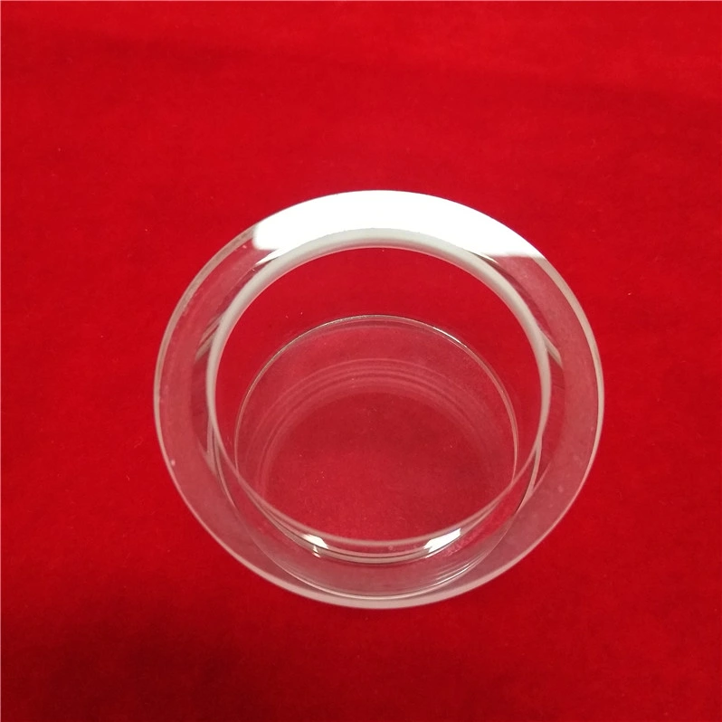 Flat Bottom High UV Transmission Customize Cylindrical Clear Optical Quartz Glass Cuvette Cell with Flange