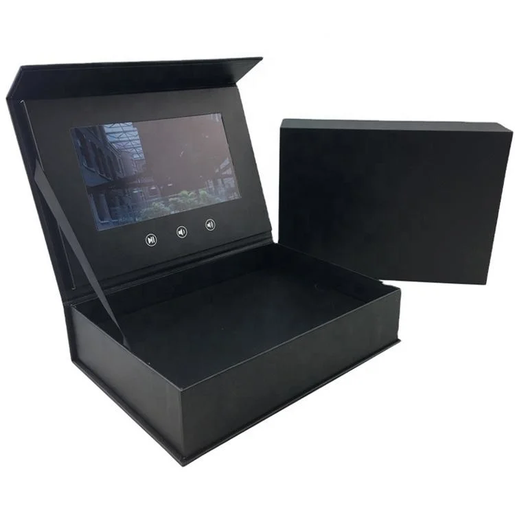 Caja de video LCD para promoción, impresión personalizada Caja de video de LCD, folleto de caja de LCD y caja de video