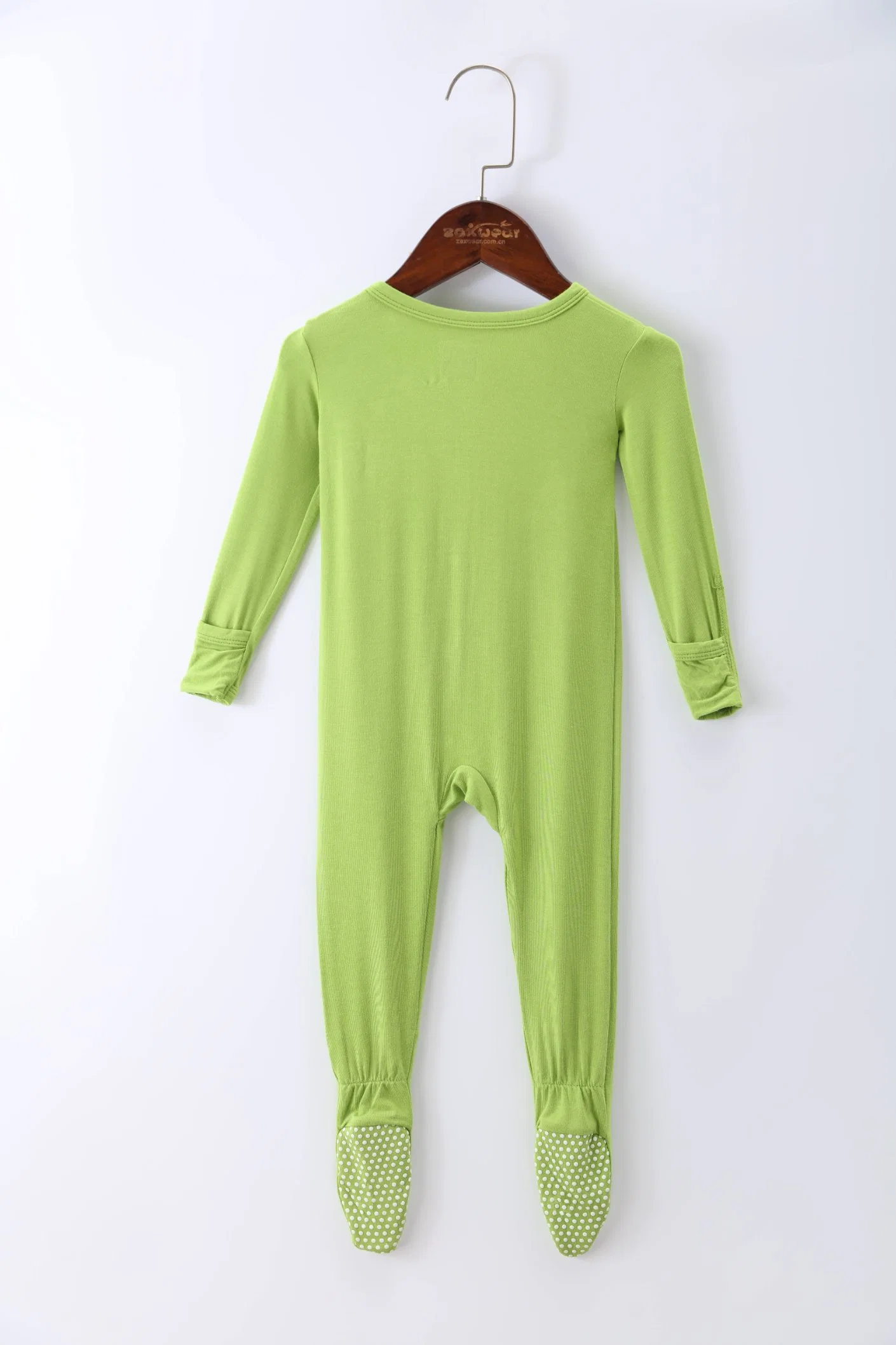 Baby Footies 1 Piece Soft Viscose From Bamboo 95%Bamboo 5%Spandex Custom Printed Sleepsuit Baby Footie Zipper Romper