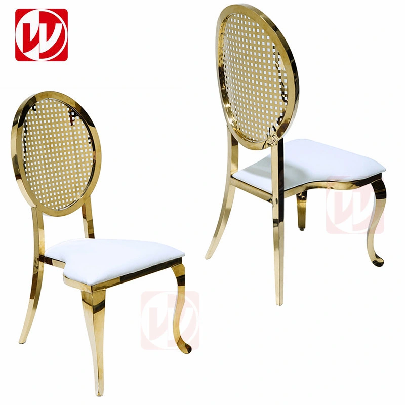 Hot Sales High Back Gold Stainless Steel Restaurant Dining Luxury Velvet Wedding Banquet Chair for Party Event