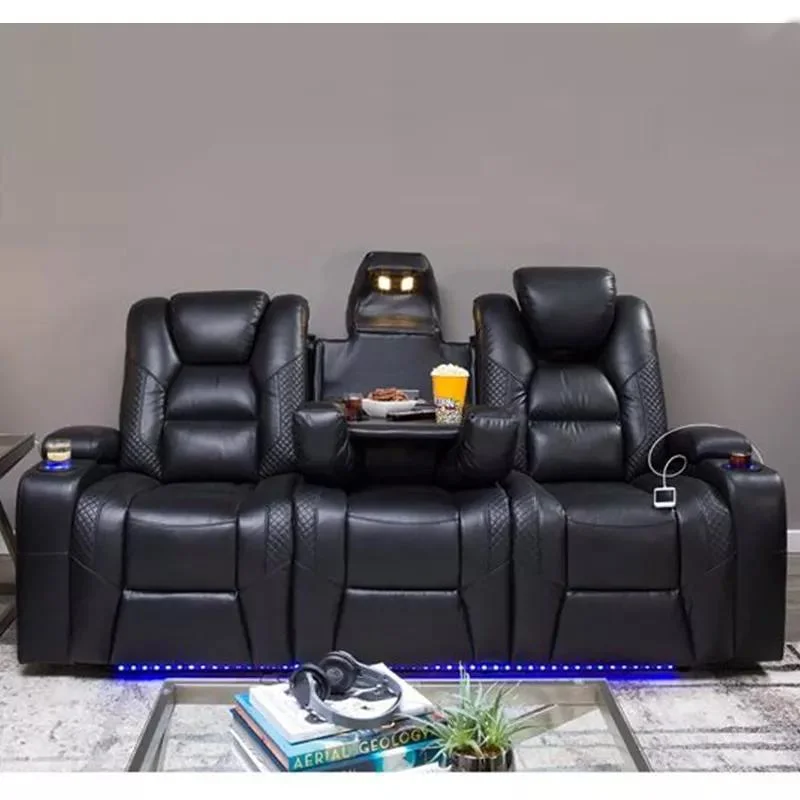 Best Selling Power Reclining Console Loveseat Home Theater Furniture Living Room Electric Recliner Sofa