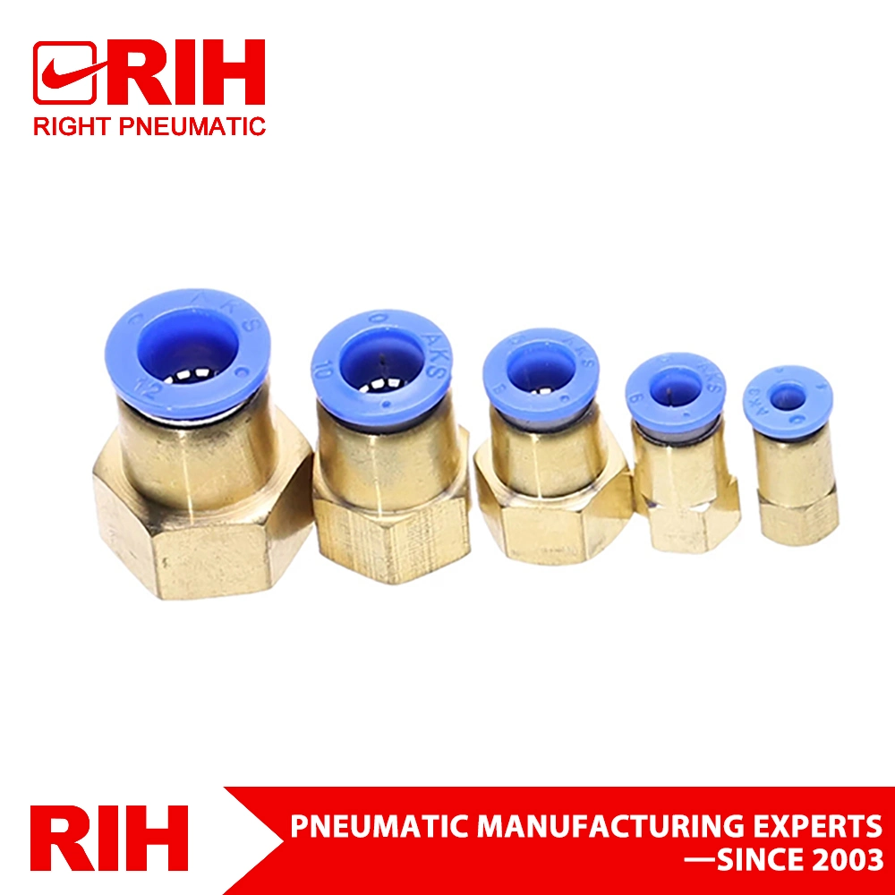 Pneumatic Fittings Airtac Pcf Female Straight Connector Push in Fittings Quick Connection Fittings