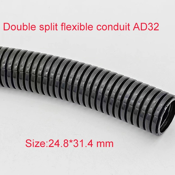 Doble Split conducto flexible nylon PA6 PA-AD32 (24,8 x 31,4mm)