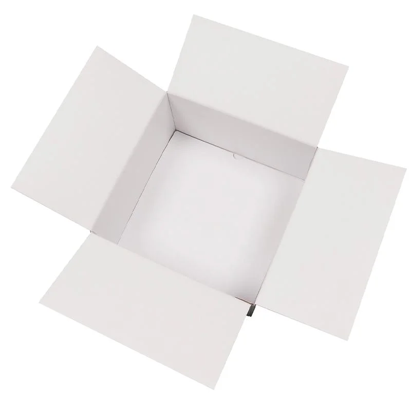 Kraft Corrugated White Paper Shopping Black Paper Carton with Handle