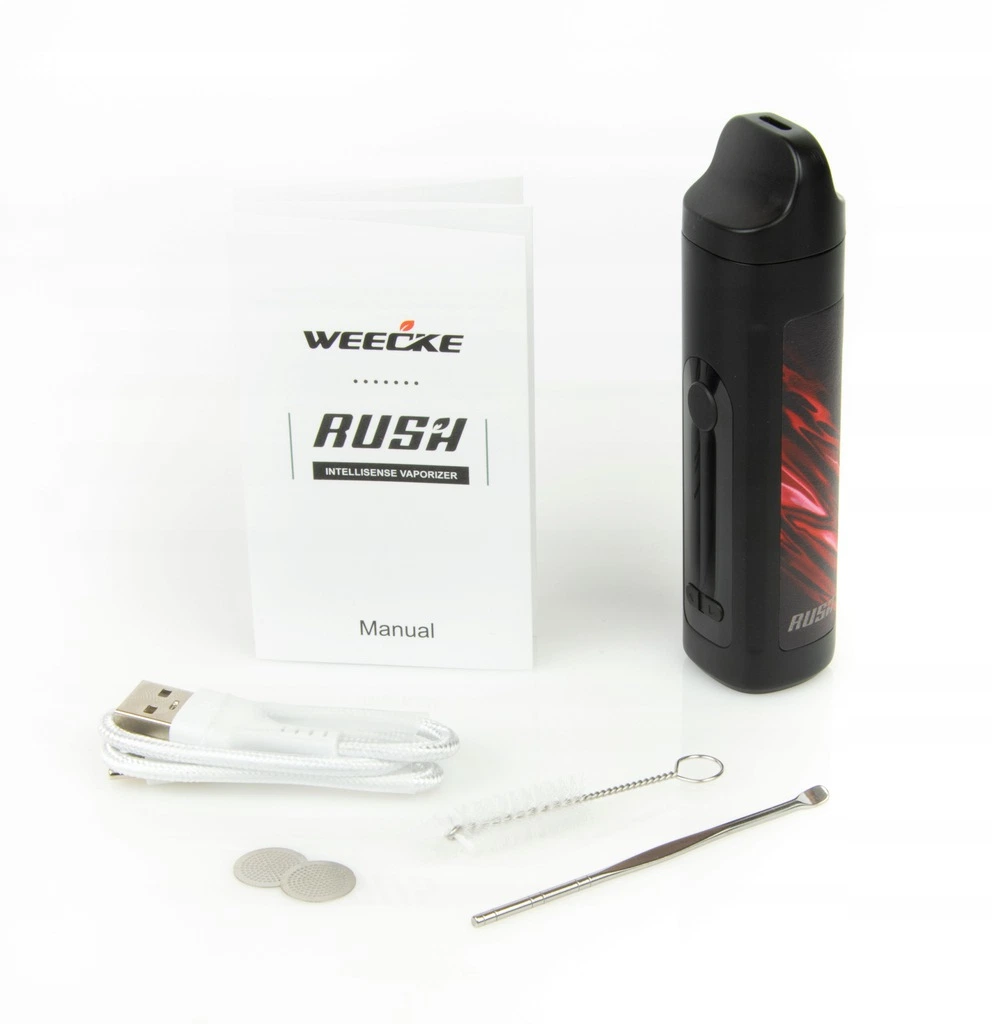 Fábrica de Weecke China Precio directo Nuevo Mouthpiece de vidrio portátil Seco Vaporizador de hierbas Weecke Rush VAPE Atomizer Pen