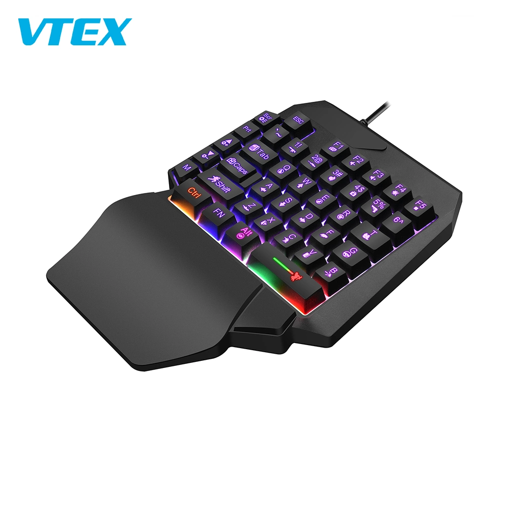 Kabelgebundene Mini 40 Tasten RGB LED einhändig mechanisch ergonomisch USB Gaming-Tastatur