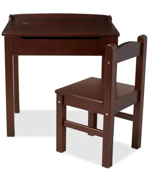 Popular High quality/High cost performance  Lift-up Solid Wooden Study Table Kid Chair Desk Table Sets