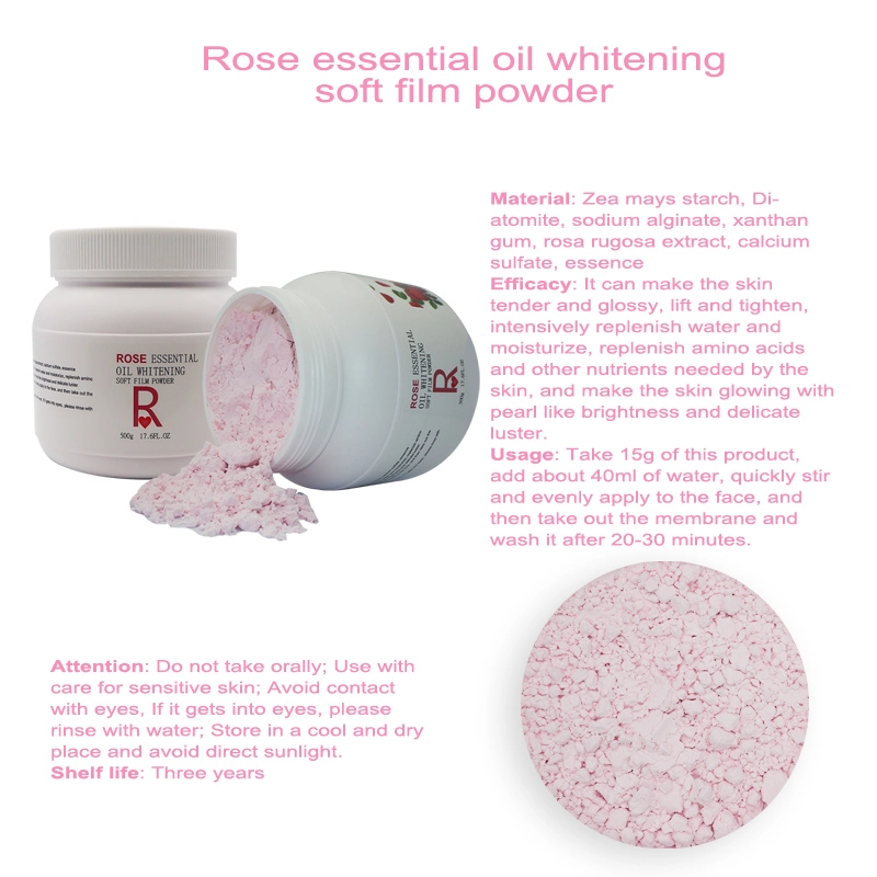 Aixin 500G Comércio por grosso de bricolage private label máscara de pó de gelatina orgânicos Facial filme macio natural do colágeno em pó Rose Máscara facial em pó