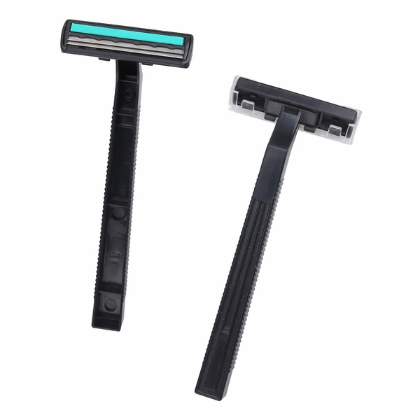 Plastic Handle Twin Blade Razor Disposable Mens Shaving Razor