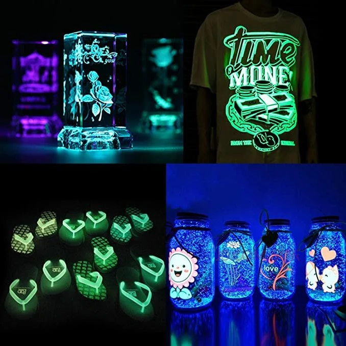 Multi-Color High Bright Glow in The Dark Luminous Paint Pigment