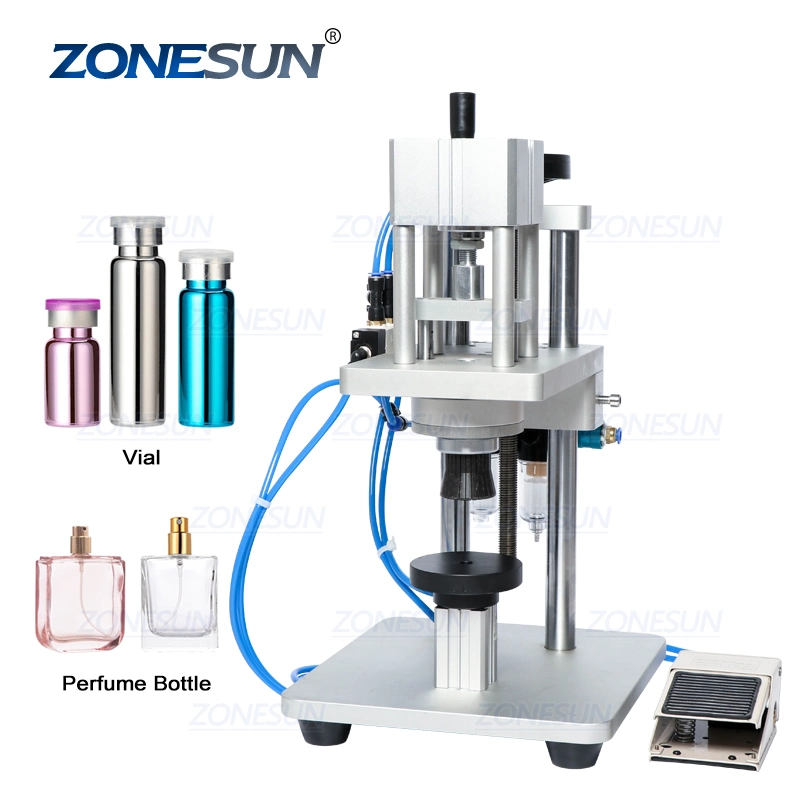 ZONESUN Machine de capsulage de bouteille injectable de pénicilline liquide orale de parfum pneumatique