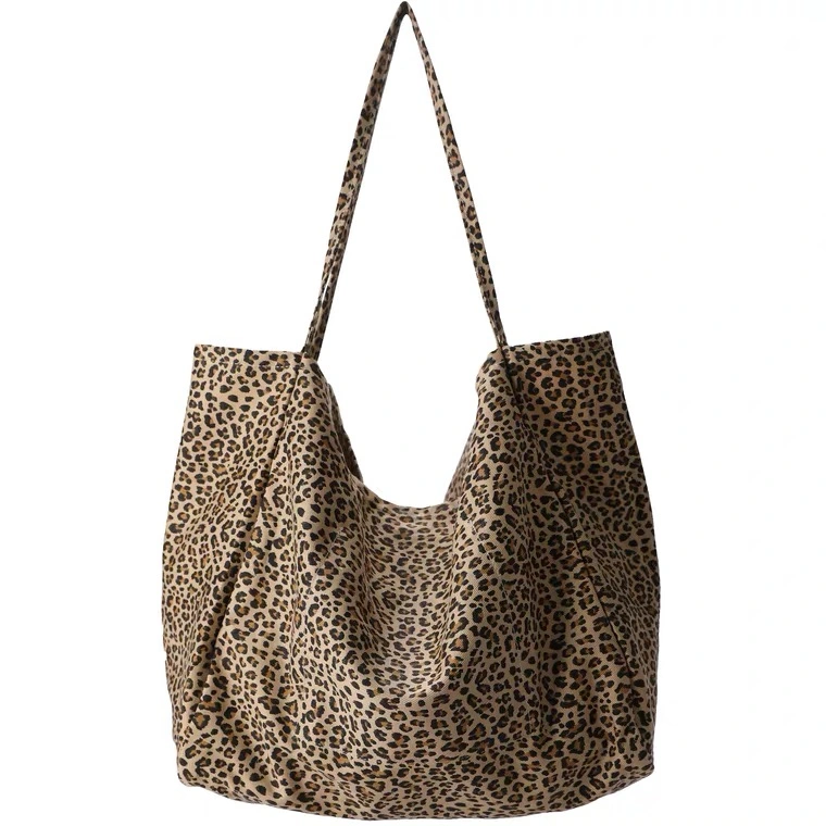 Leopard Print Shoulder Bag Casual Shopping Bag Fashion Tote Bag