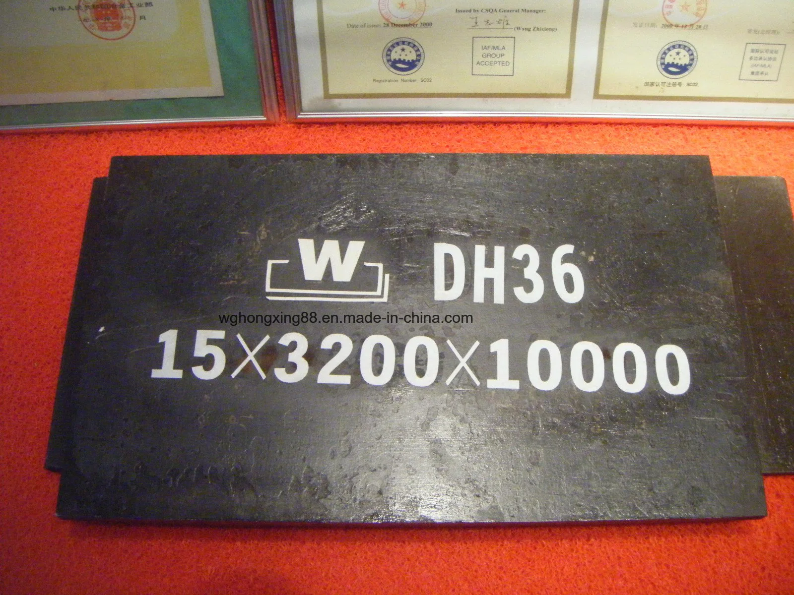 Laminado en caliente Construcción naval carbono galvanizado estructura de acero corrugado de baja aleación de metal Hoja/placa (EH36)