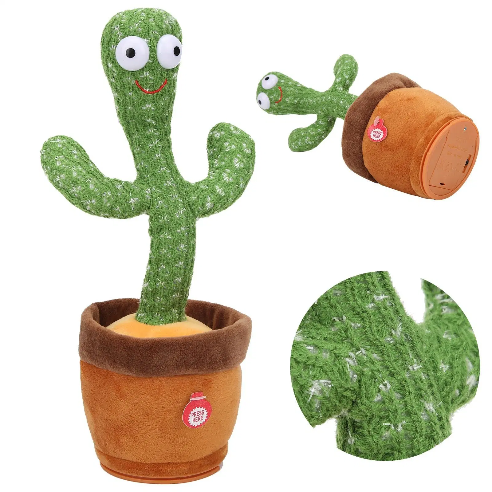 Factoriy Price USB Charge Electric Groovy Dancing Cactus Speaker Mimicking Cactus Kids Plush Cactus Toy