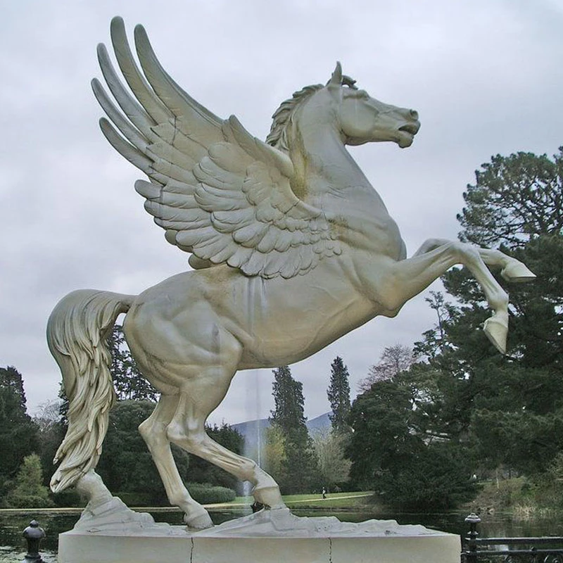 Personalizar famoso caballo alado Pegaso estatua de bronce para la decoración exterior