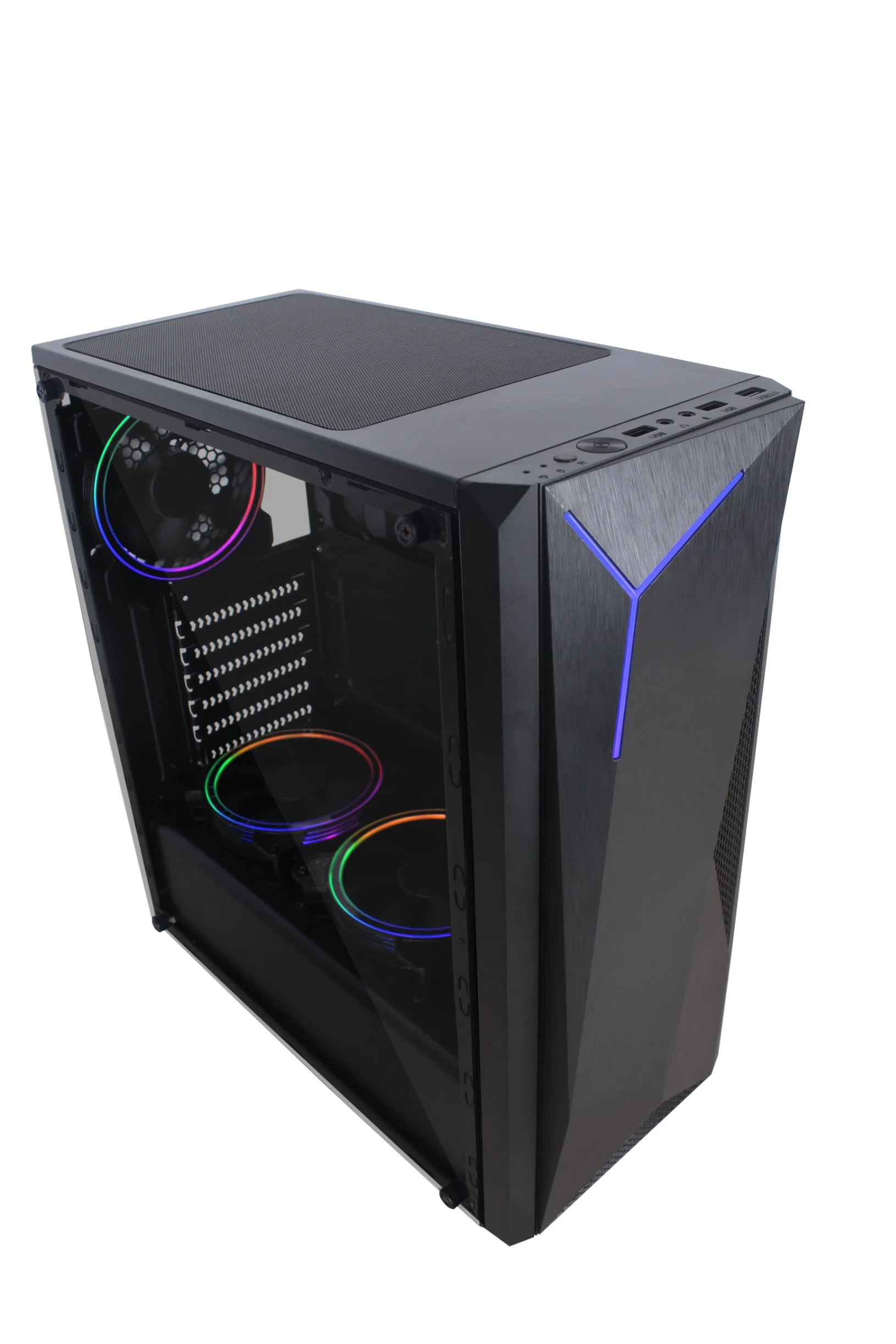 New Design with RGB Fans ATX Computer Cabinet Gaming PC Case