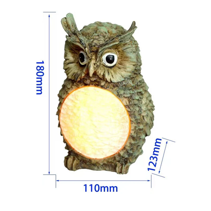 Outdoor Solar Landscape Lights Resin Owl Decorative Lights Park Yard Solar Lawn