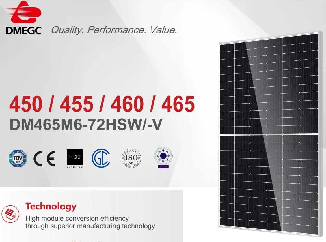 Dmegc Solar Panel Price Solar Panel Industrial 535W 540W 545W 550W Monocristaline Wholesale/Supplier China Solar Panels