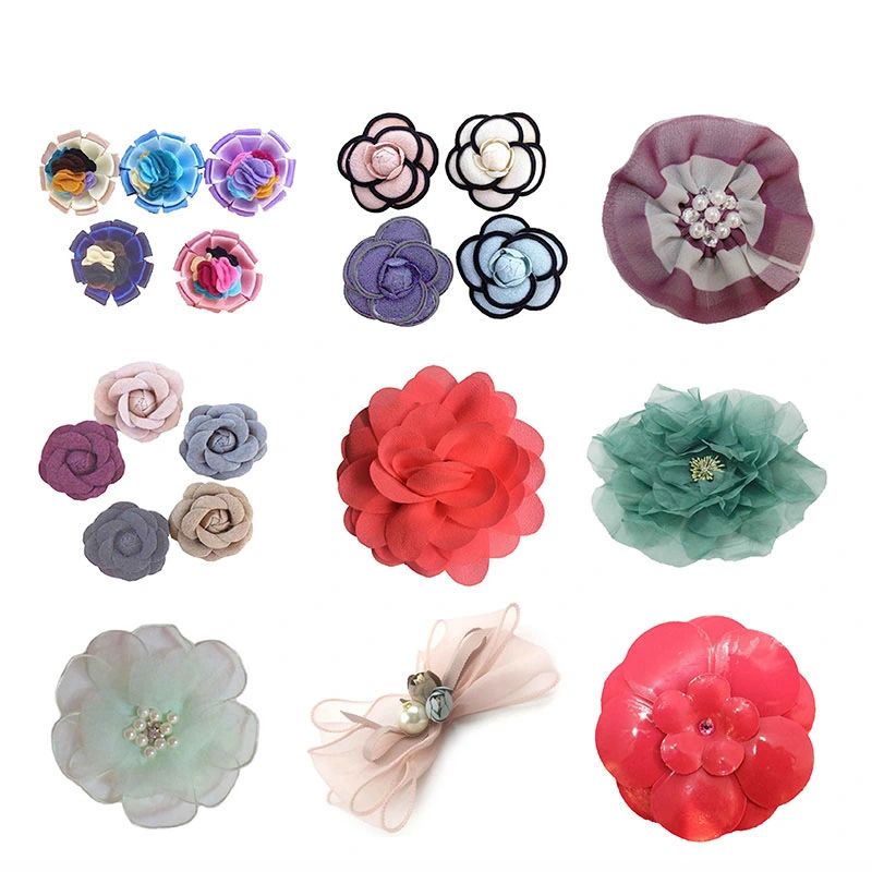 3D Fabric Flower Embroidered DIY Handmade Decoration Ribbon Sewing Supplies Crafts for Garment