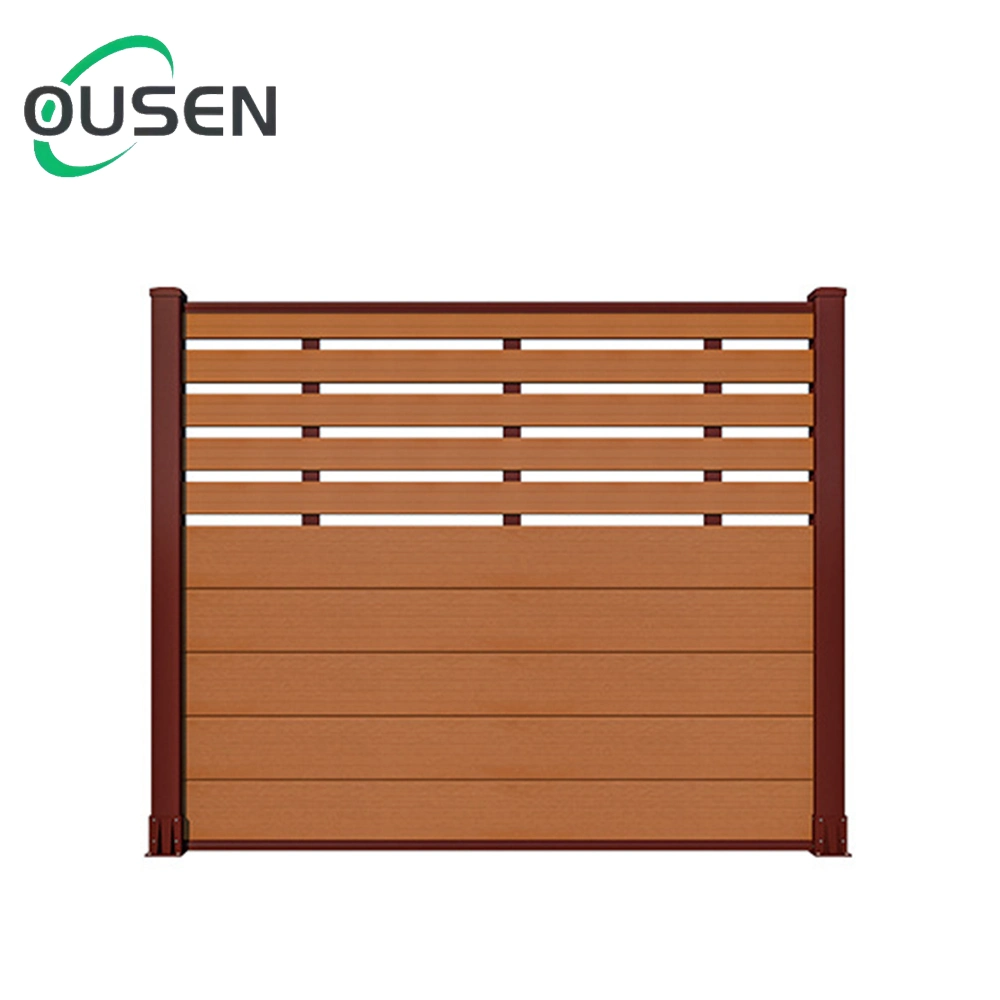 Eco-Friendly Outdoor Garden Waterproof Fireproof Fencing Easy Install Privacy Wood Composite Decking Boards WPC Fence Panels