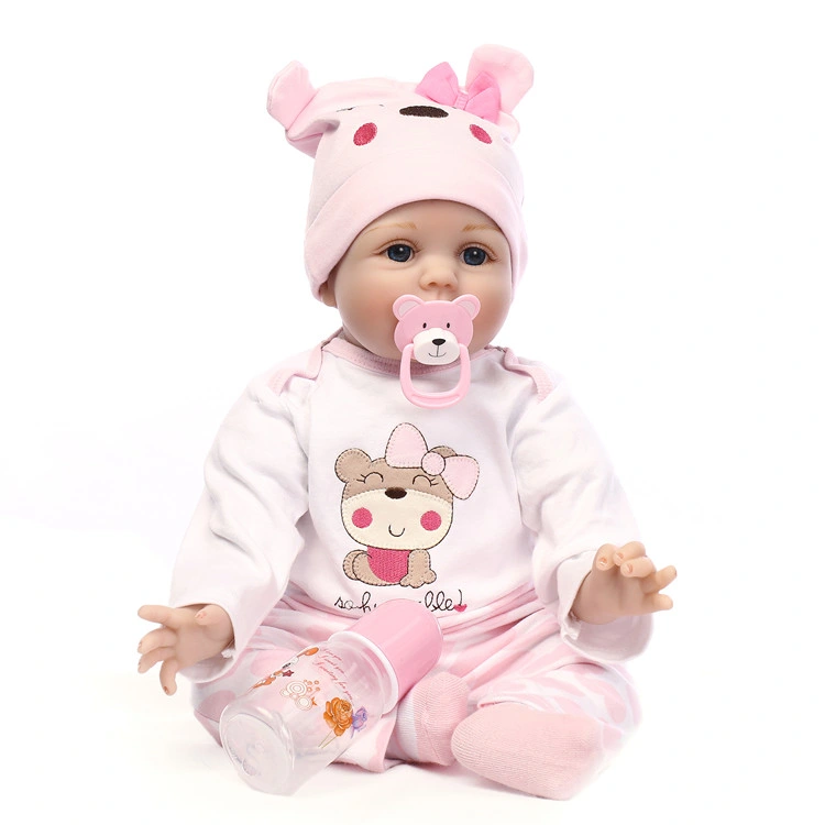 Reborn Baby Doll, ponderado de 22 pulgadas de bebé niña muñeca Reborn realistas para el año nuevo regalo para niños