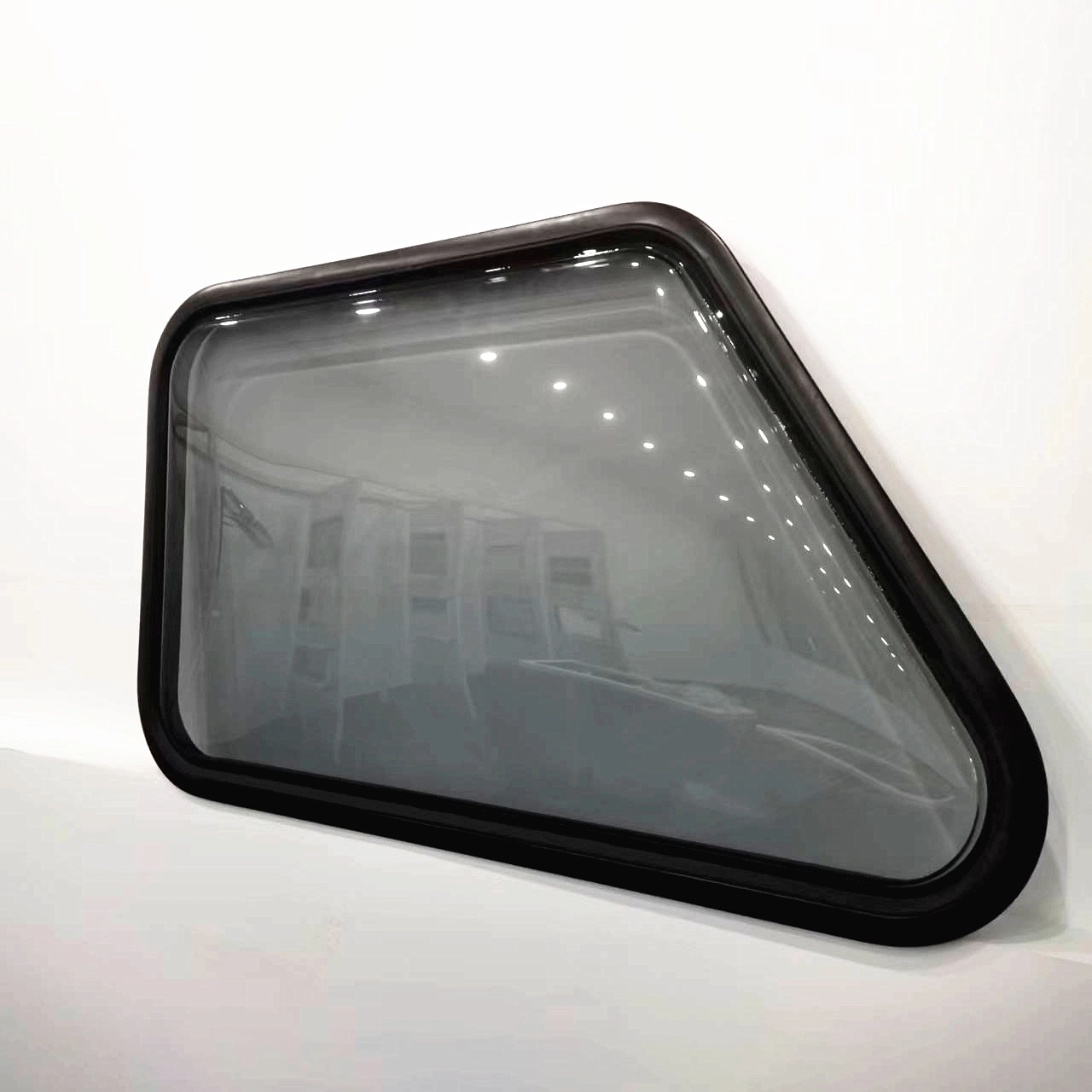 Maygood Asymmetric Round Corner Fixed RV Window Stationary Glass Window for Caravan Camper Trailer Offroad