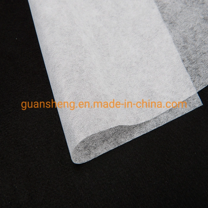 Made in China High quality/High cost performance Non-Woven Interlining Basic Fabric Fusible Interlining Fabric Made of Nylon and Polyester White Black Charcoal Col