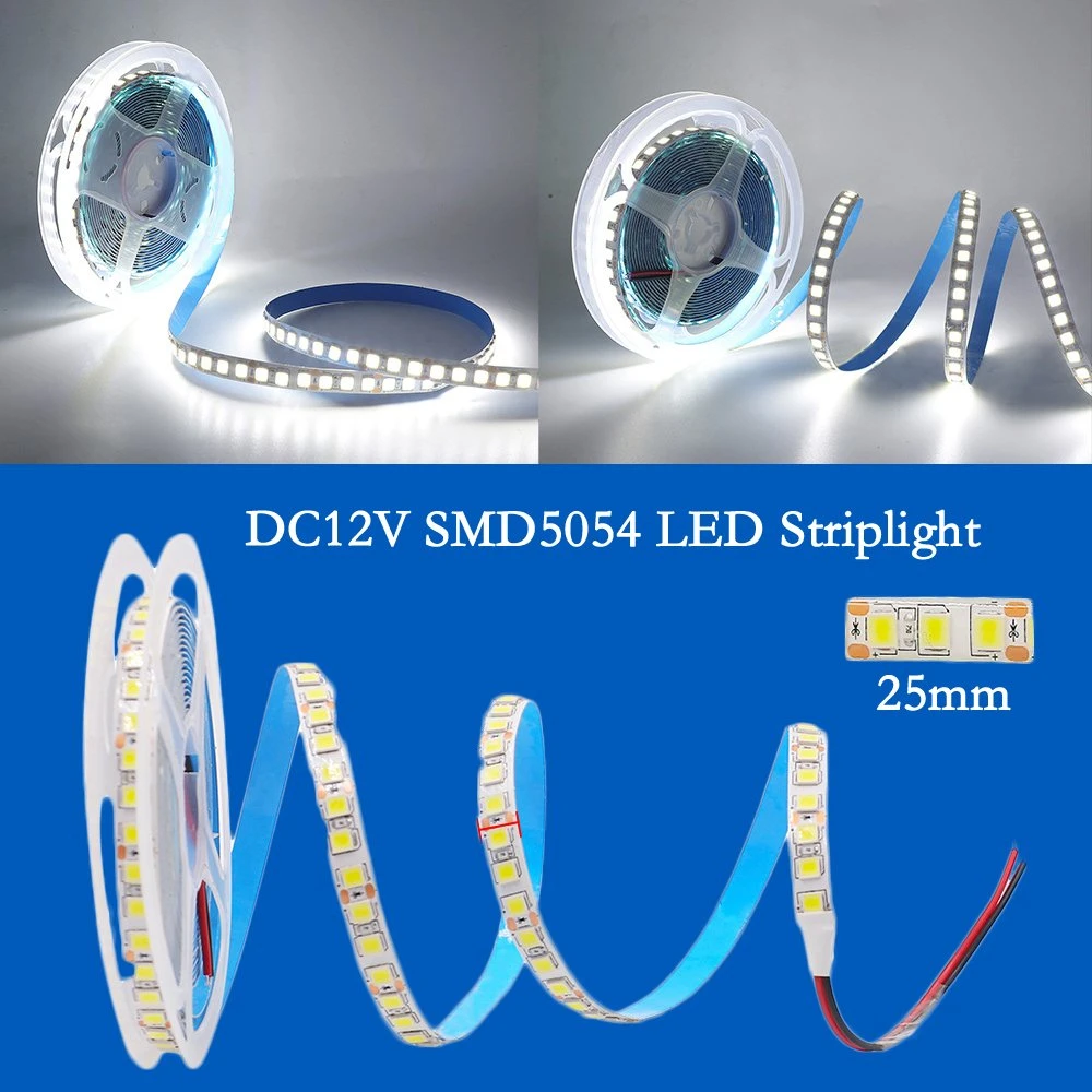 Warm White/Pure White DC12V SMD5054 LED Striplight 60 LEDs/M 8W to 10W/M