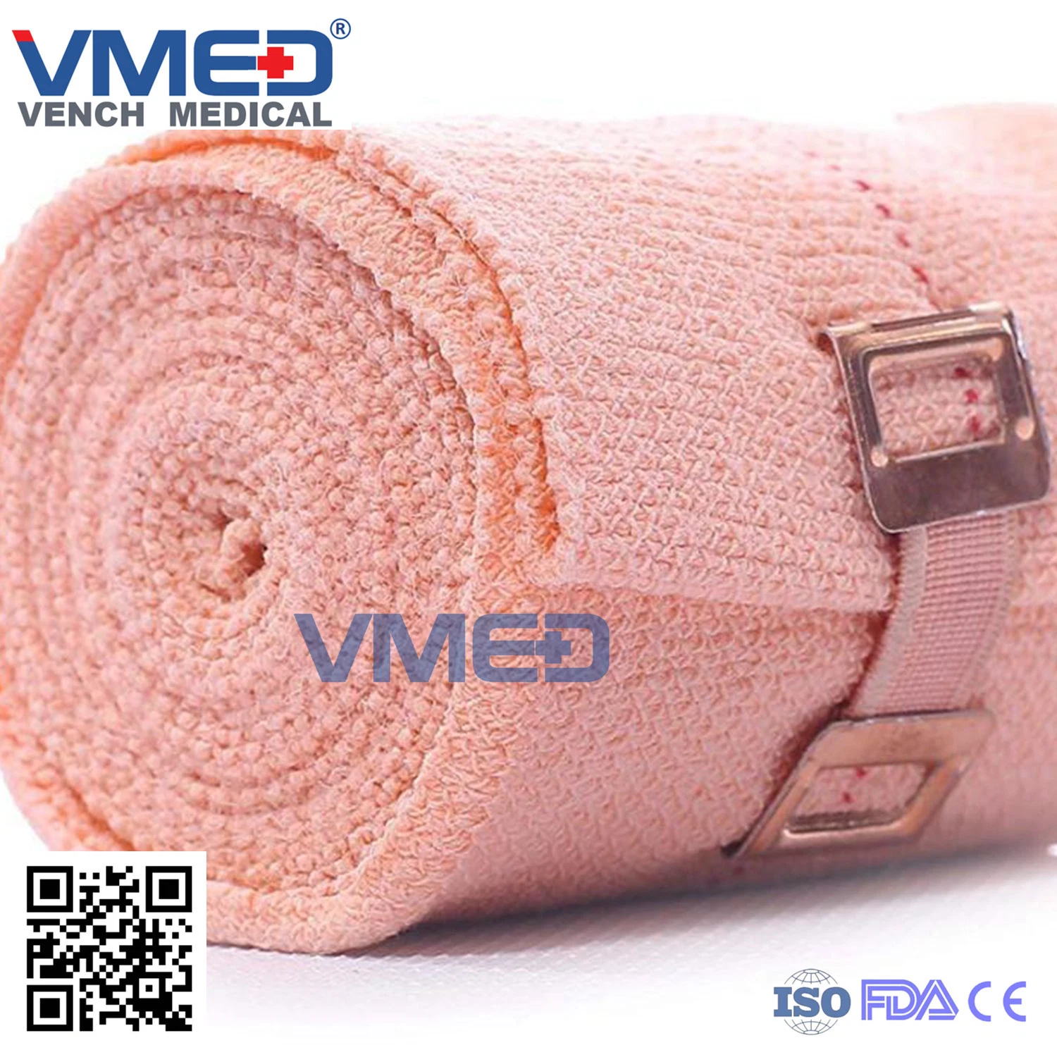 Medical Elastic Crepe Cotton Bandage, Surgical Crepe Elastic, First Aid, Crepe Spandex Bandage, High quality/High cost performance  Medical Elastic Crepe Bandages for Single Use