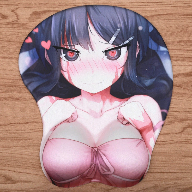 Support Custom Design Sexy 3D Anime Male Chest Gaming Mouse Pad