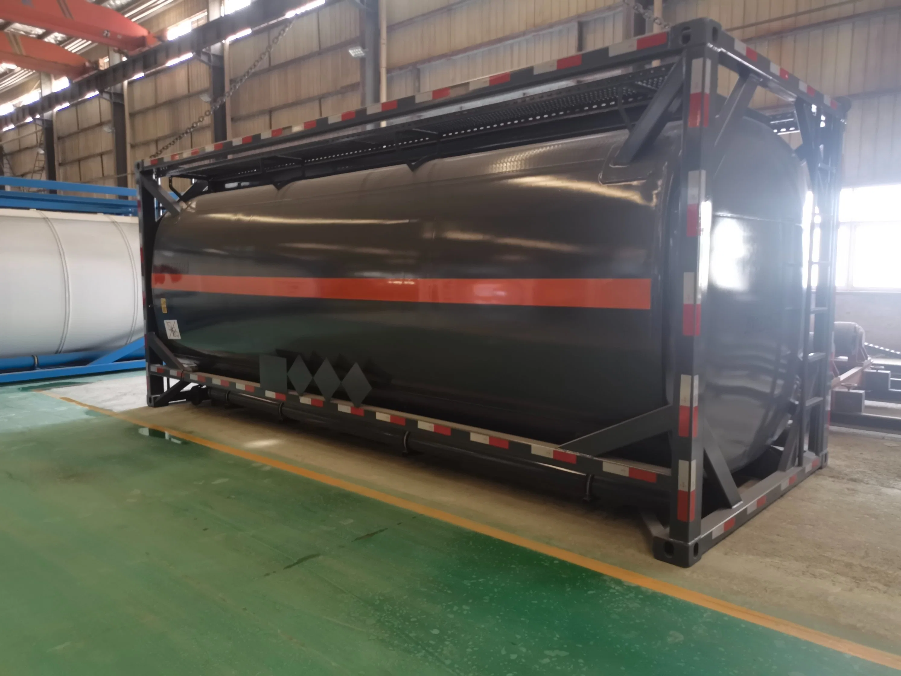 20FT ISO 23cbm Liquid Chemical Liquid Tank Container with PE Lining for Hydrochloric Acid Sulfuric Acid