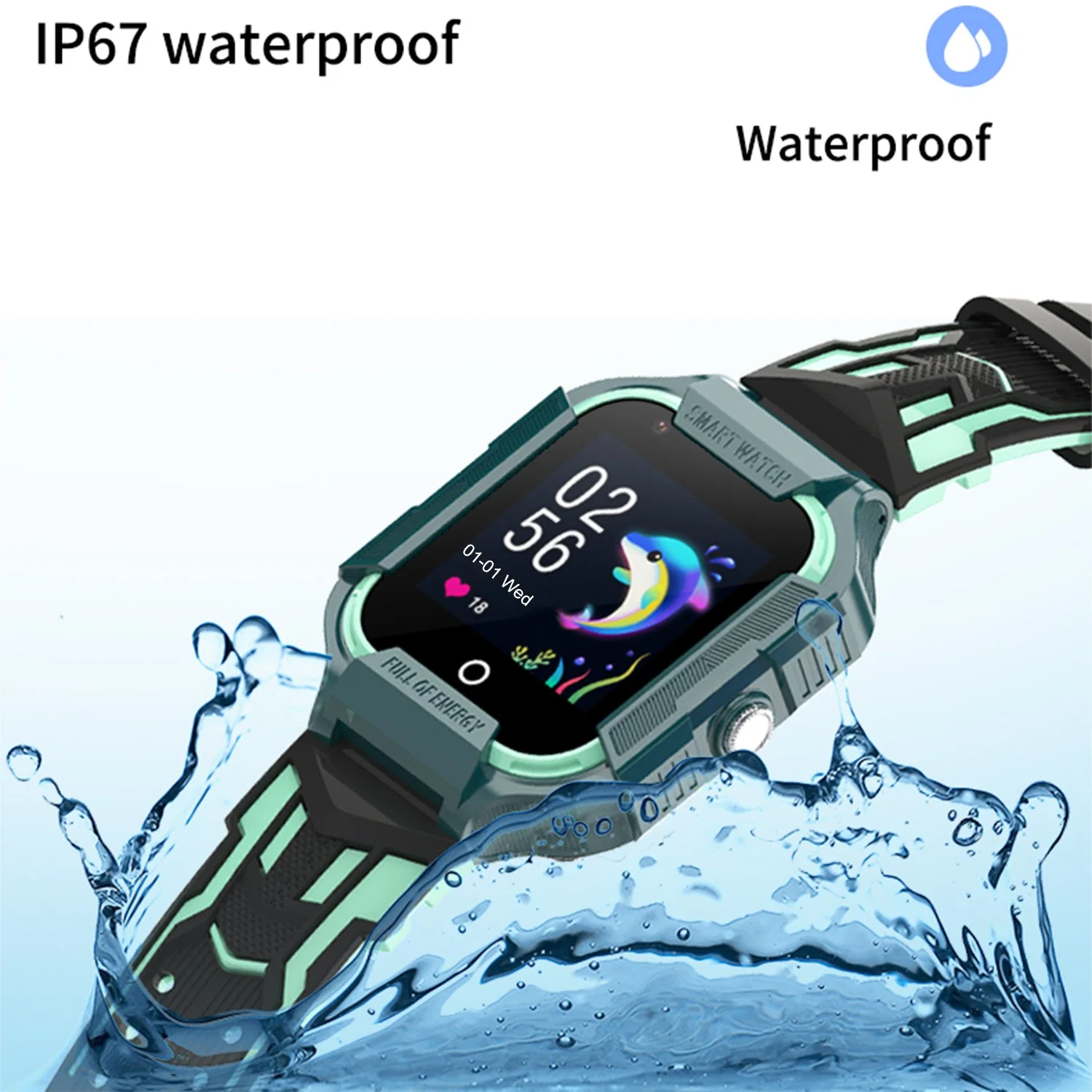 Meilleur vendeur IP67 Waterproof LTE Tracker Kids GPS Tracking avec Réveil pas de perturbation en classe appel vidéo P41