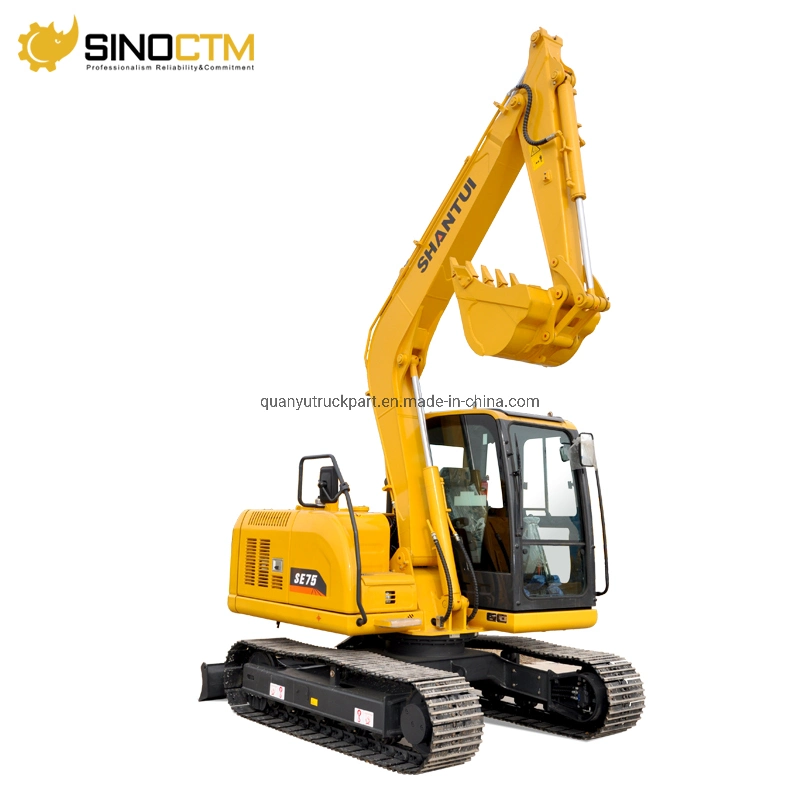 Import MIDI Crawler Excavator Machine Excavator 7 Ton 0.32 Cbm Shantui Se75