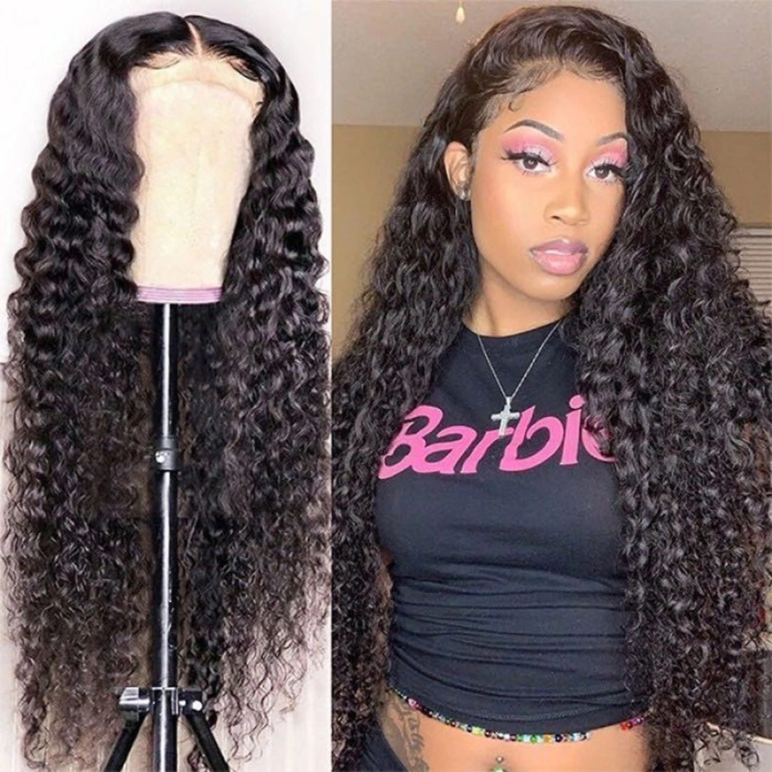 Wholesale Factory Stock Deep Wave HD 13*4 Lace Frontal Wig