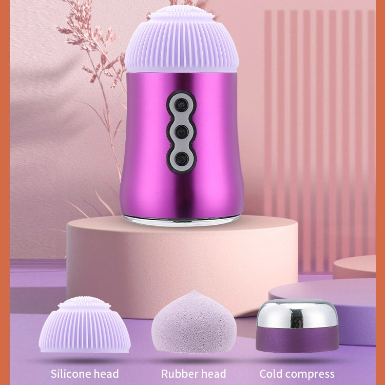 Amazon Hot Electric Facial Cleansing Brush Deep Cleansing Skin Ipx6 Silicone Sonic Face Cleaner