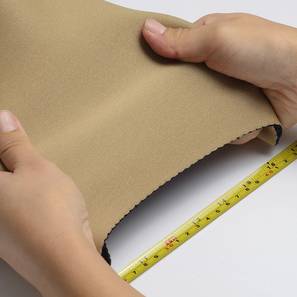 Extensible léger tissu de nylon beige Matériau en néoprène pour les supports orthopédiques