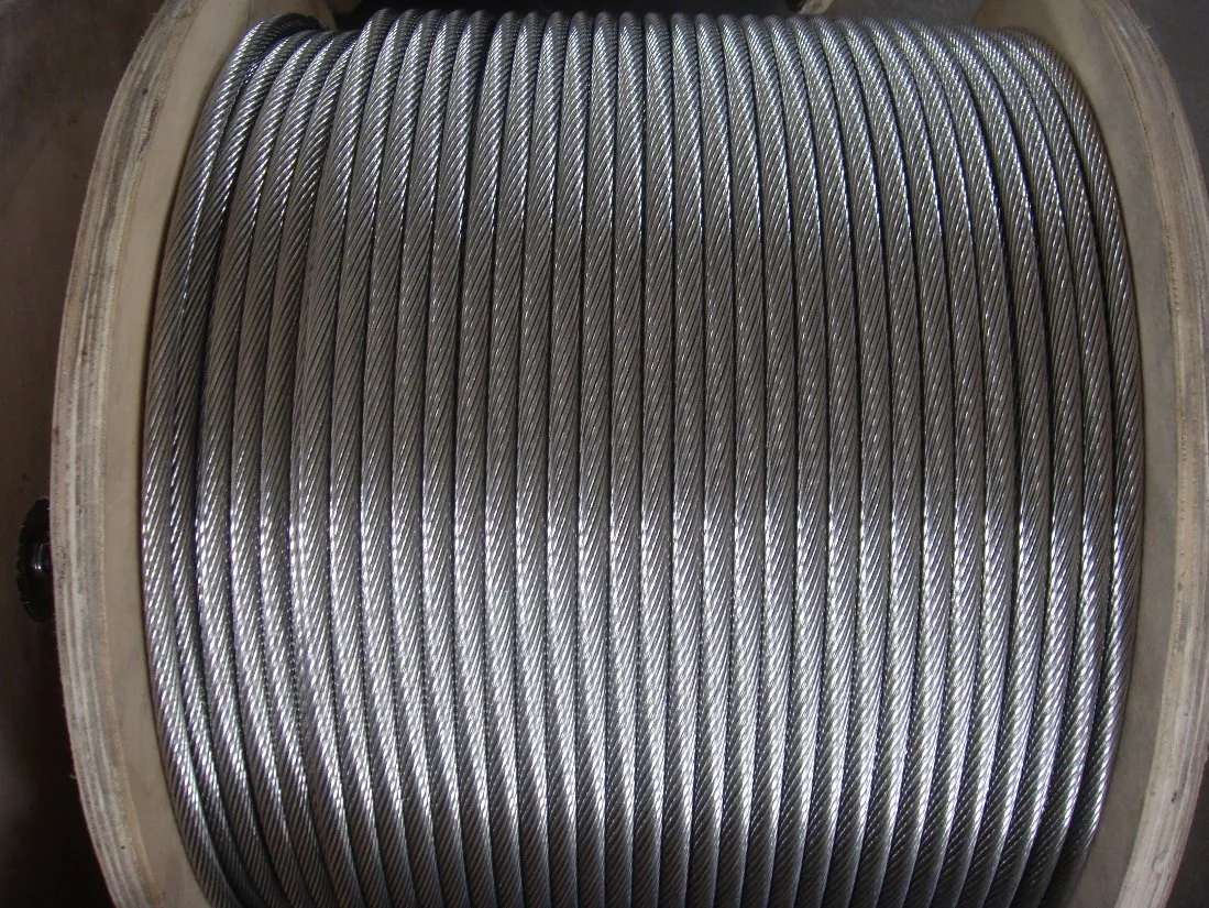 AISI 304 316 7X19 Steel Wire Cable China Supplier High Tensile Quality Use for General Engineering Mining Fencing Railway