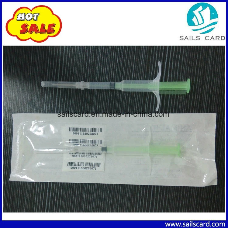 ISO11784/5 Fdx-B Disposable RFID Syringe with RFID Animal Glass Tag