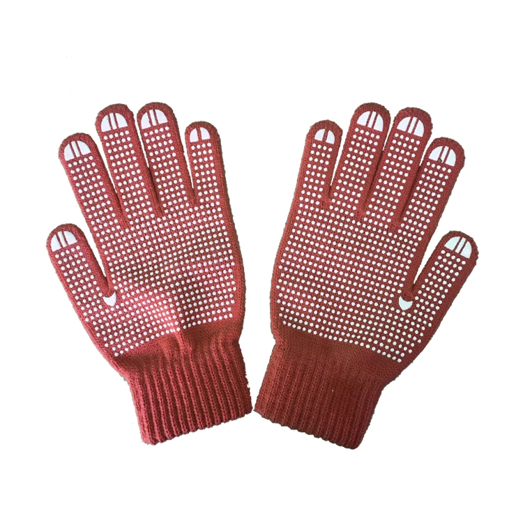 Good Quality Pantone Color Acrylic Polyester Warm Non-Slip Labor Gloves