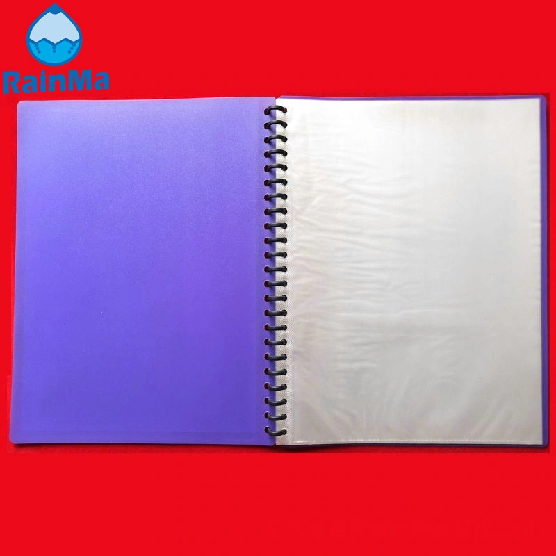 Multi-Pocket Plastic Ring Binder Folder Spiral Clear Display Books with A4 Size 23 Holes