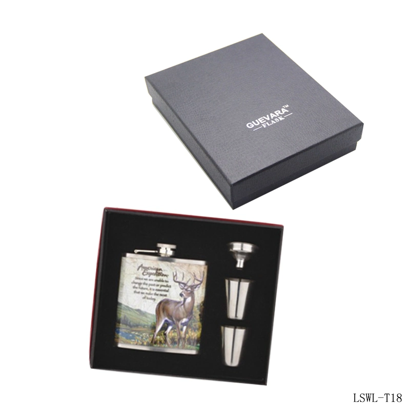 Metal Hip Flask with Cup/Funnel for Promotional Gift (T18)