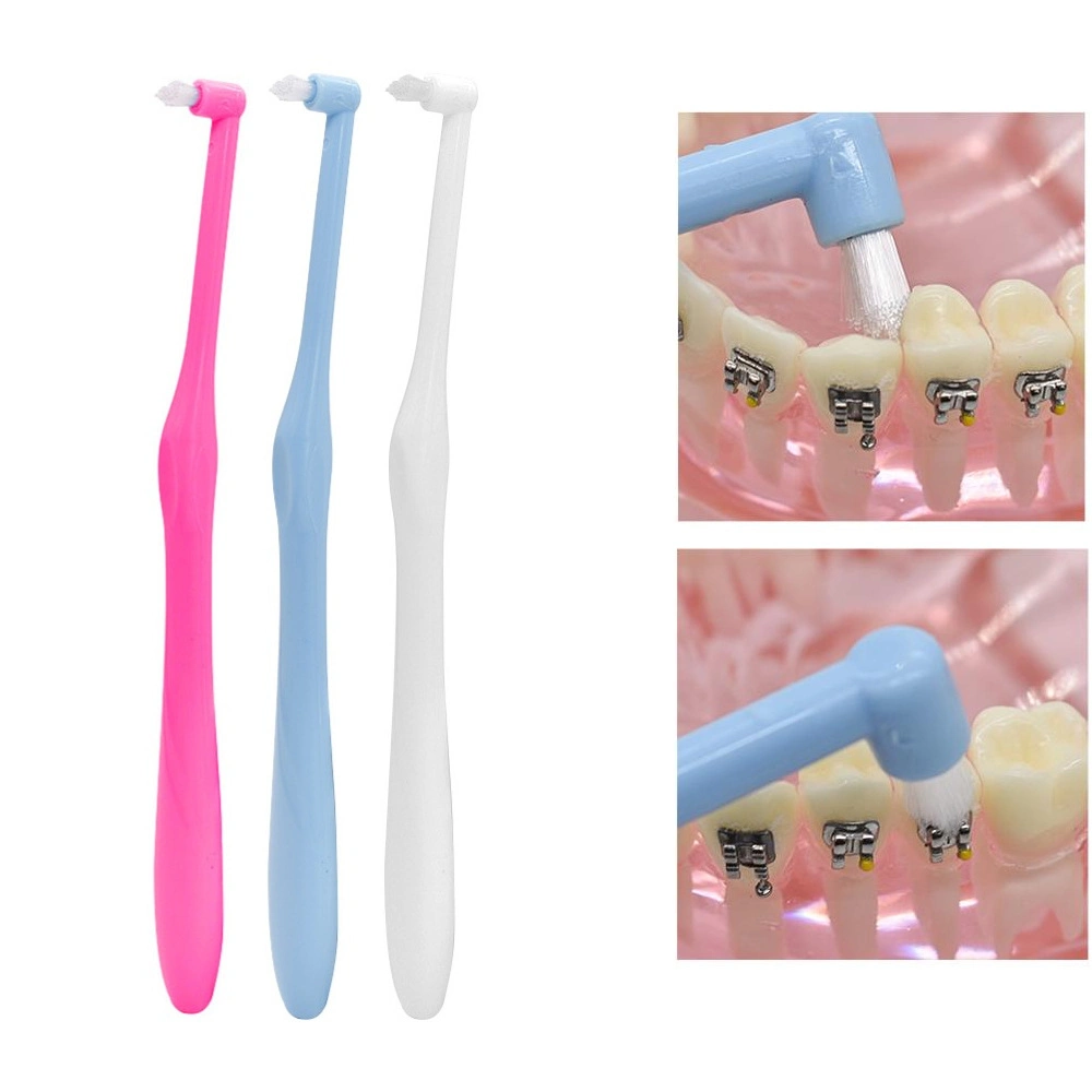 Plastic Colorful Orthodontic Toothbrush Single Bundle Orthodontic Tooth Brush