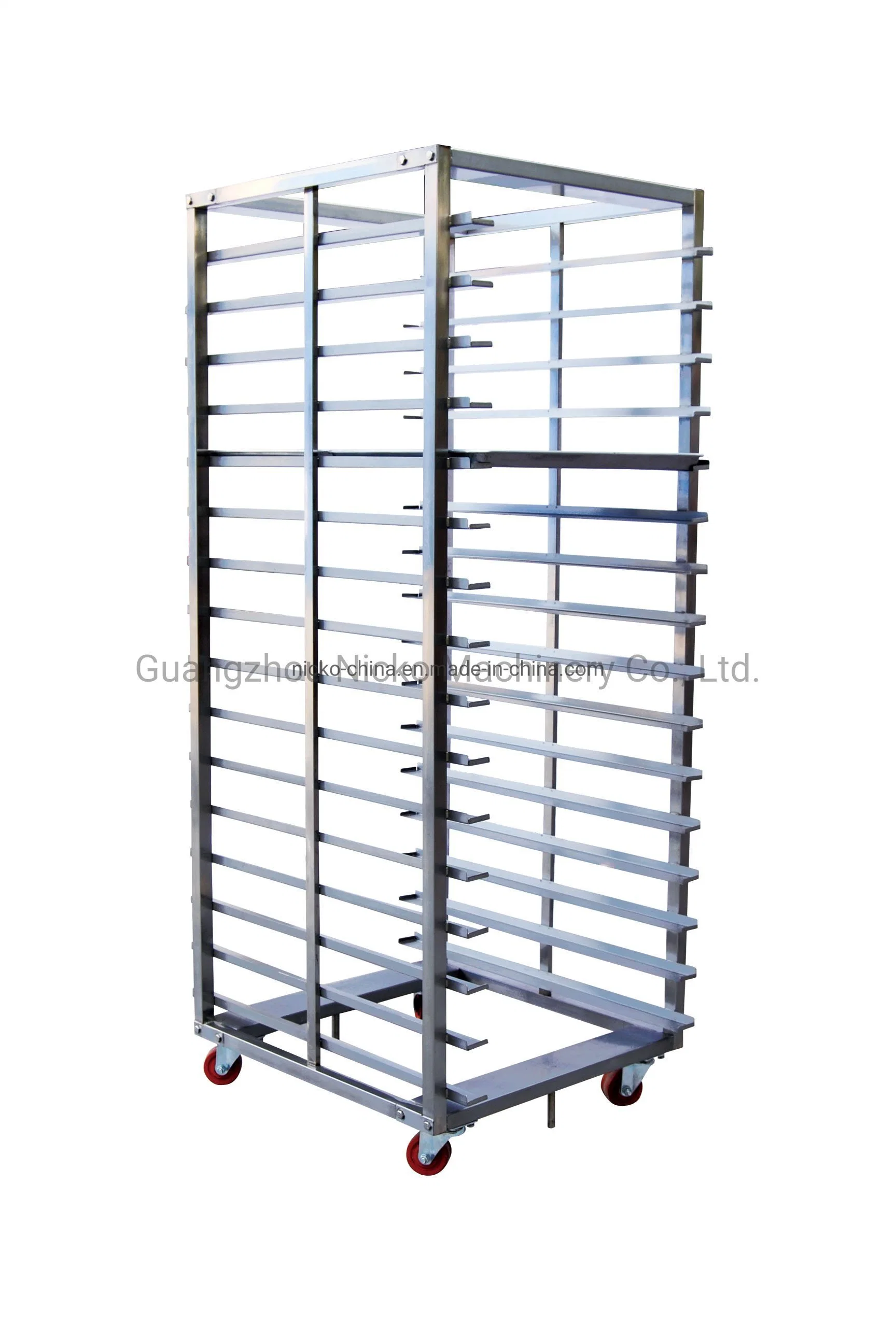 Stainless Steel Kitchen Serving Bread Rack Trolley Cart with Wheels Baking Equipment