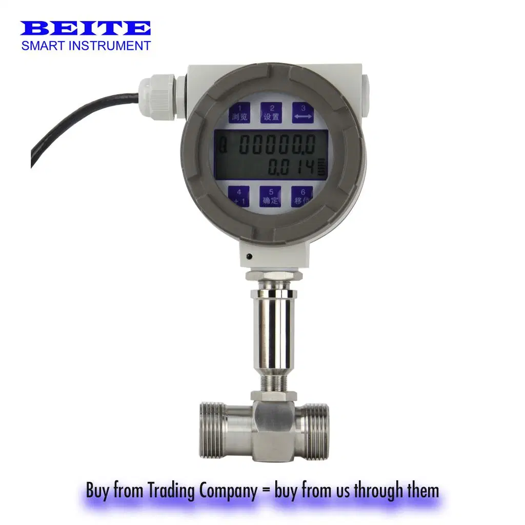 High Accuracy Liquid Turbine Flow Meter for Usage in Water, Diesel, Gasoline and Other Fluid Measurement