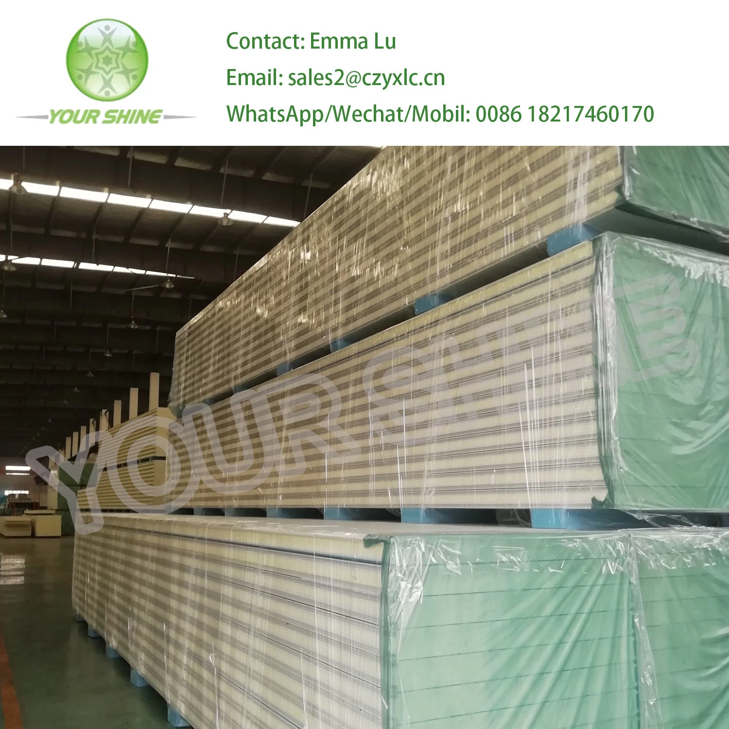 Factory Composite Perpainted Steel Metal Insulated Foam EPS Sandwich Panel Price for Cleanroom Panel/Cold Storage Room