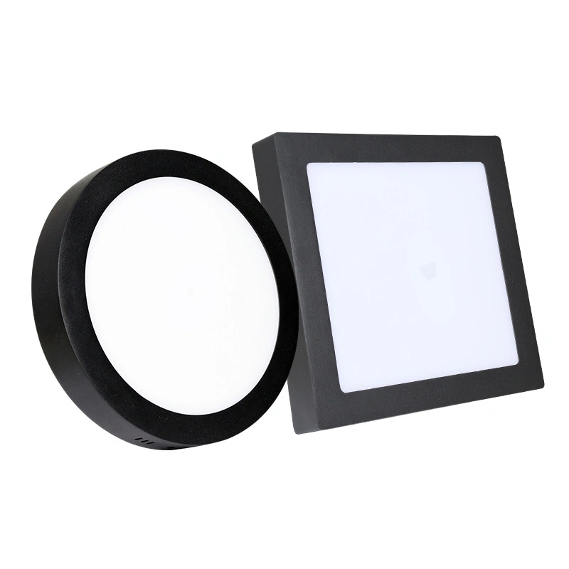 6W Square Surface Flush Mounted Black Body Slim LED Panel Light Ultra Slim LED Panel Lights Ceiling