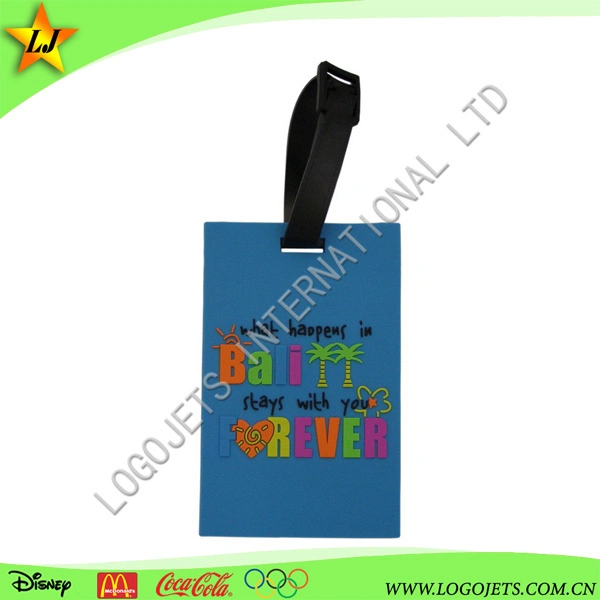 Wholesale/Supplier 3D Soft PVC Luggage Tag Rubber Strap Custom Personalized Logo Waterproof Airplane Bag Tag